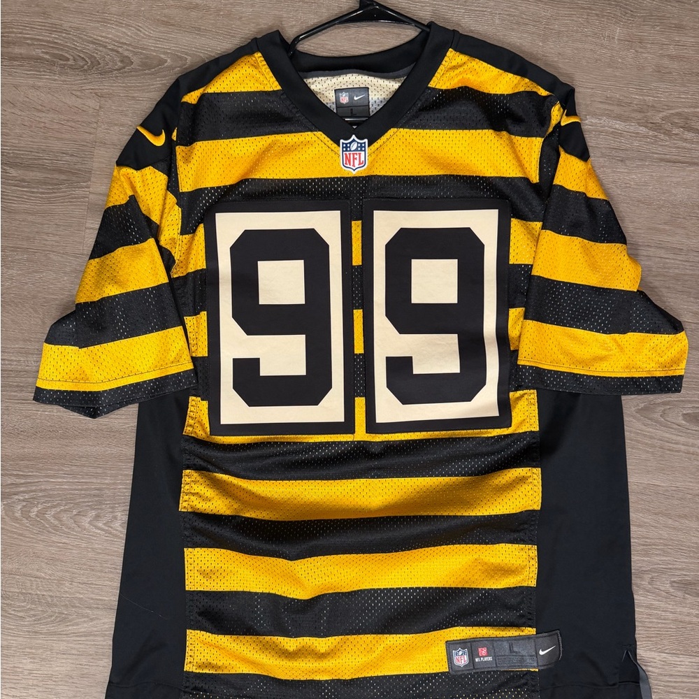 NFL Nike Men’s Black and Yellow Striped Football Jersey